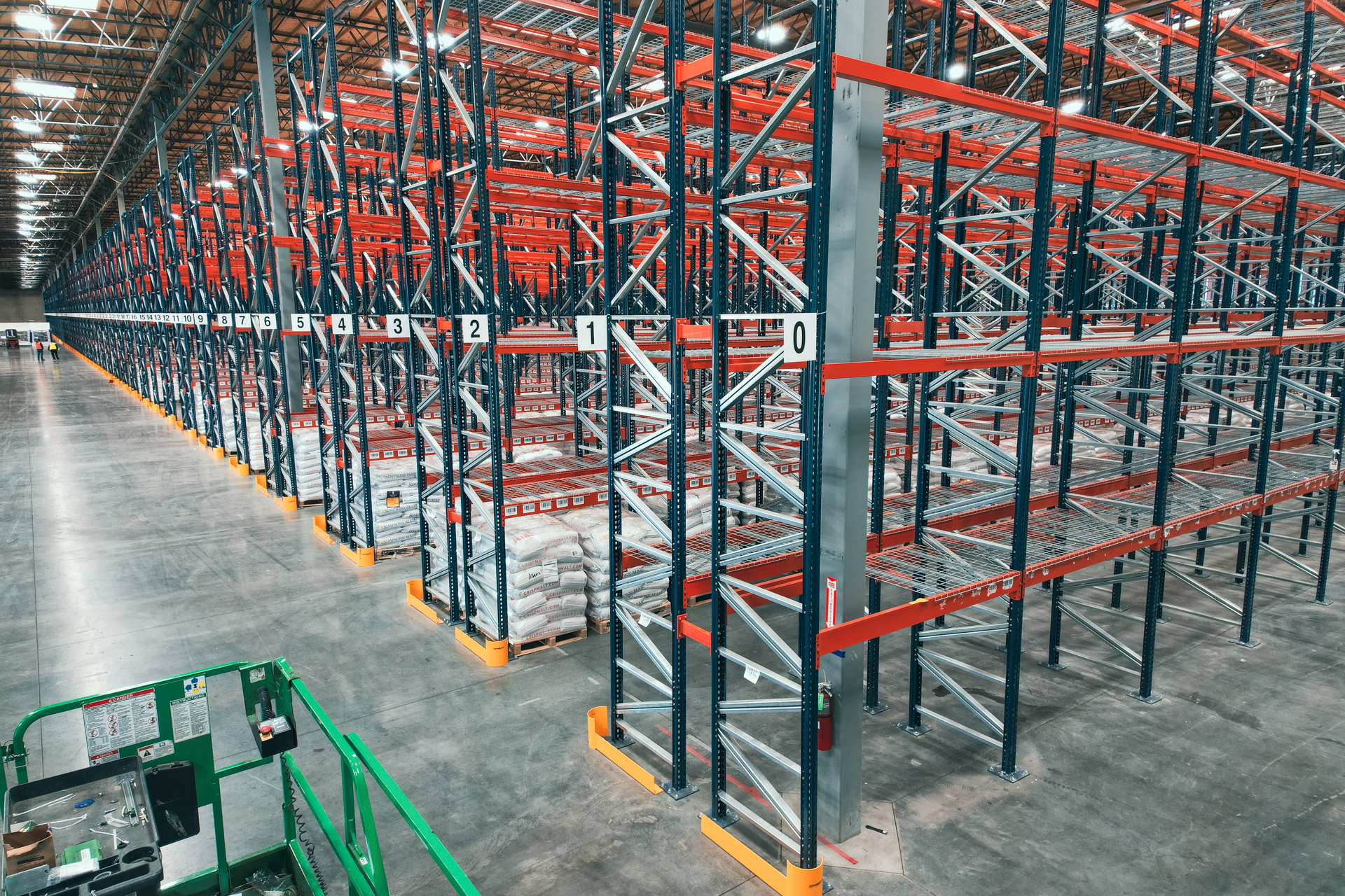 Warehouse pallet rack installation in Austin Texas